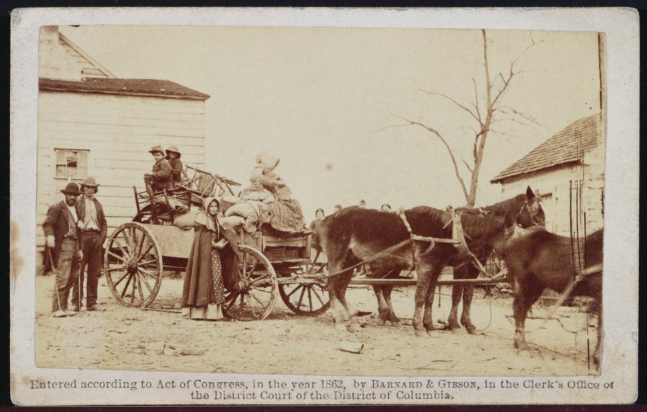 Wyjazd z Old Homestead, Centreville, Virginia, 1862, z Bradys Album Gallery, nr 306 (zdjęcie bw) autorstwa Barnard and Gibson