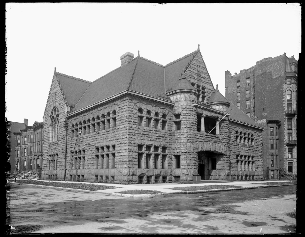 Chicago Historical Society, Chicago, Illinois, USA, ok. 1900 (zdjęcie czarno-białe) autorstwa Barnes and Crosby