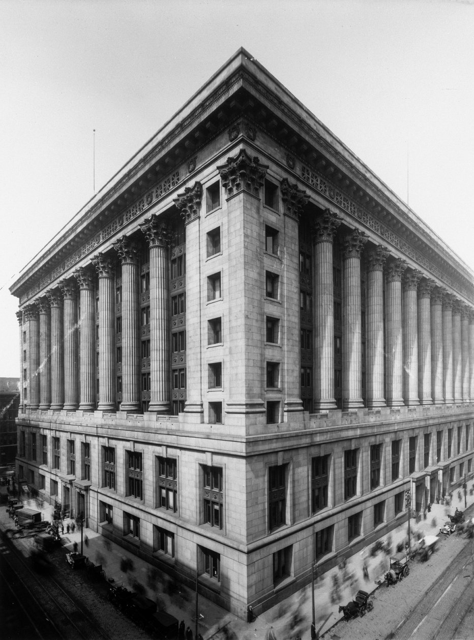City Hall and County Building, Chicago, Illinois, USA, ok. 1905 (zdjęcie czarno-białe) autorstwa Barnes and Crosby
