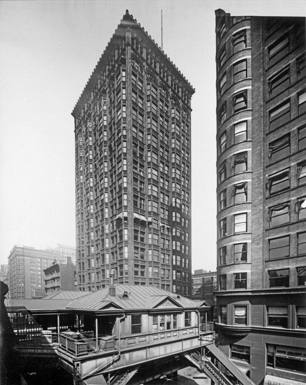 Fisher Building, Chicago, Illinois, USA, ok. 1896 (zdjęcie czarno-białe) autorstwa Barnes and Crosby