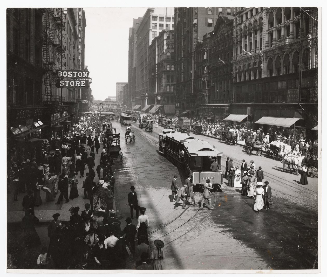 State Street, Chicago, Illinois, USA, ok. 1905 (zdjęcie czarno-białe) autorstwa Barnes and Crosby