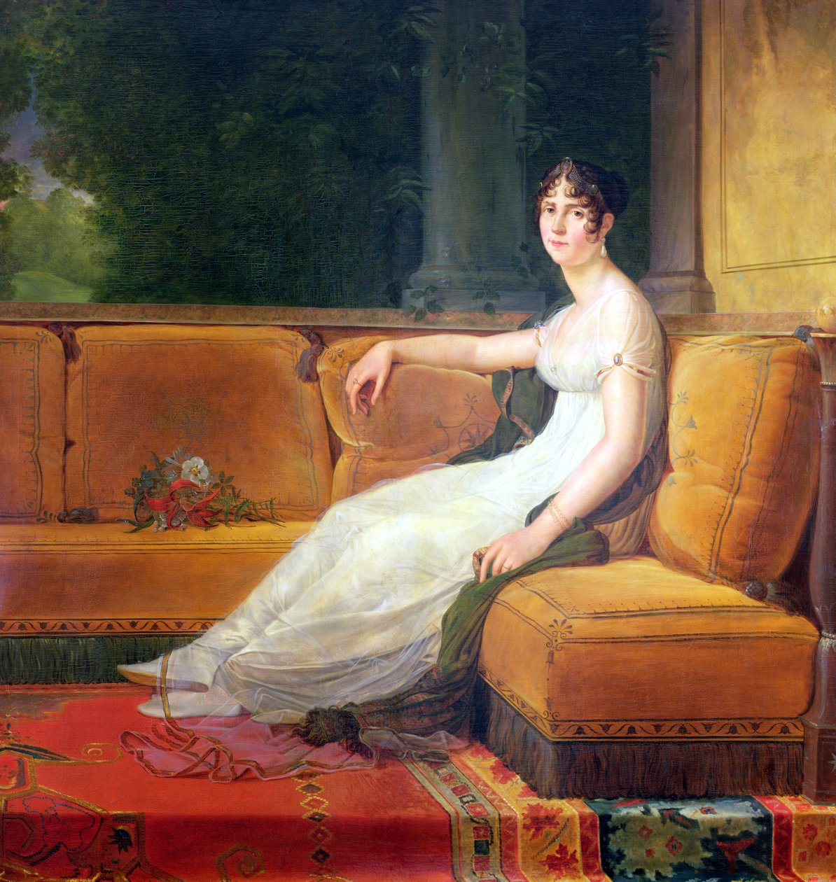 Cesarzowa Józefina (1763-1814) w Malmaison, c.1801 autorstwa Baron François Pascal Simon Gérard