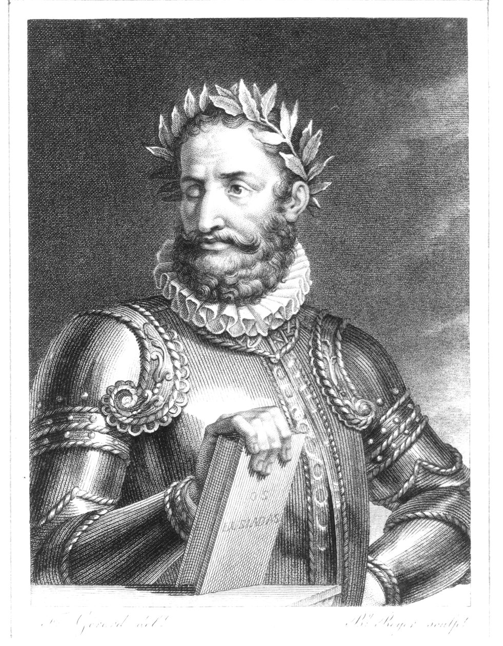 Luiz Vaz de Camoes (1524-1580) grawerowane przez B. Roger autorstwa Baron François Pascal Simon Gérard