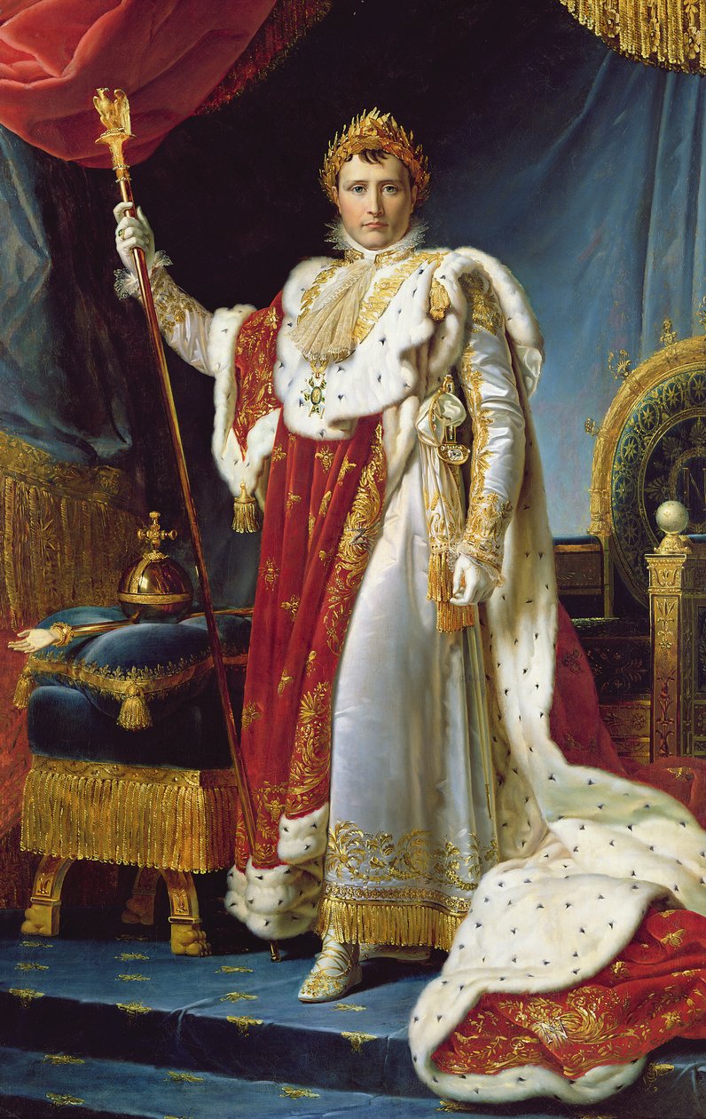 Napoleon I w szacie koronacyjnej, ok. 1804 r, autorstwa Baron François Pascal Simon Gérard