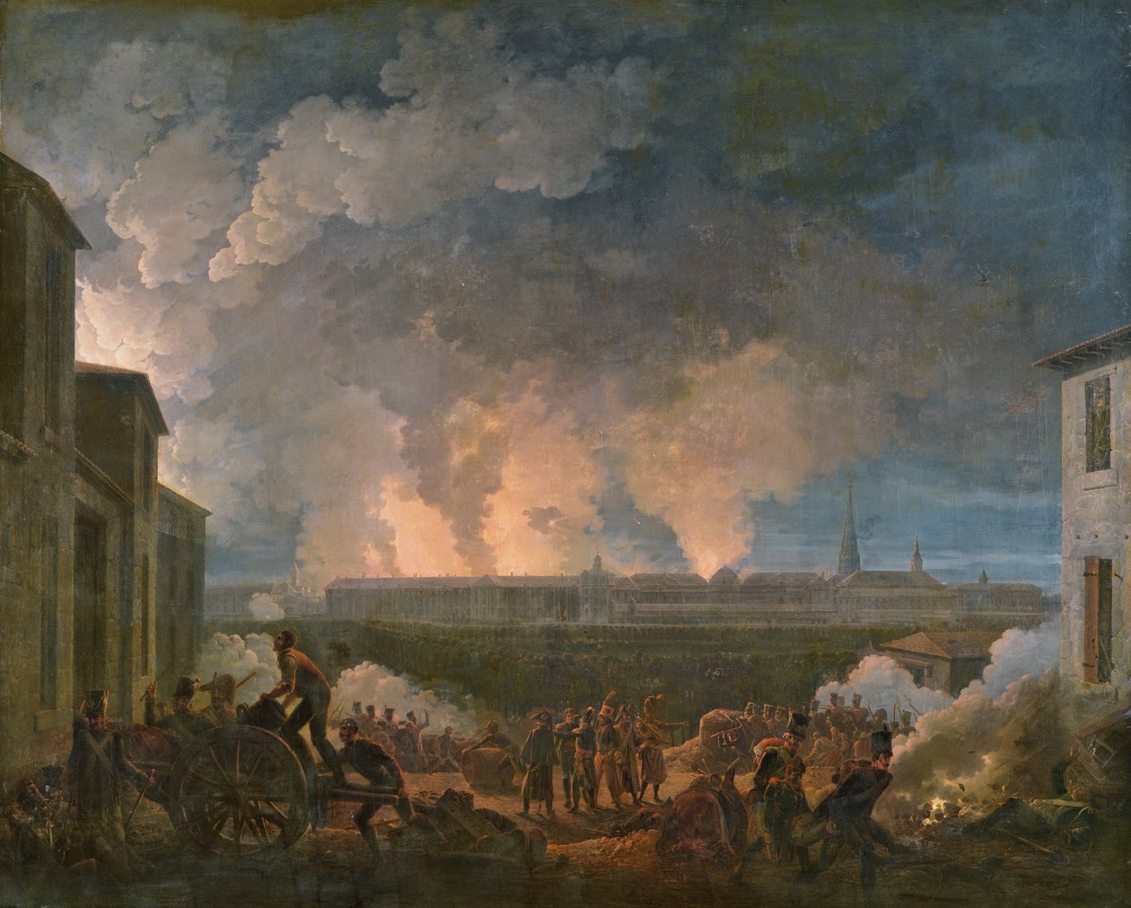 Bombardowanie Wiednia przez armię francuską, 11 maja 1809 r autorstwa Baron Louis Albert Bacler d