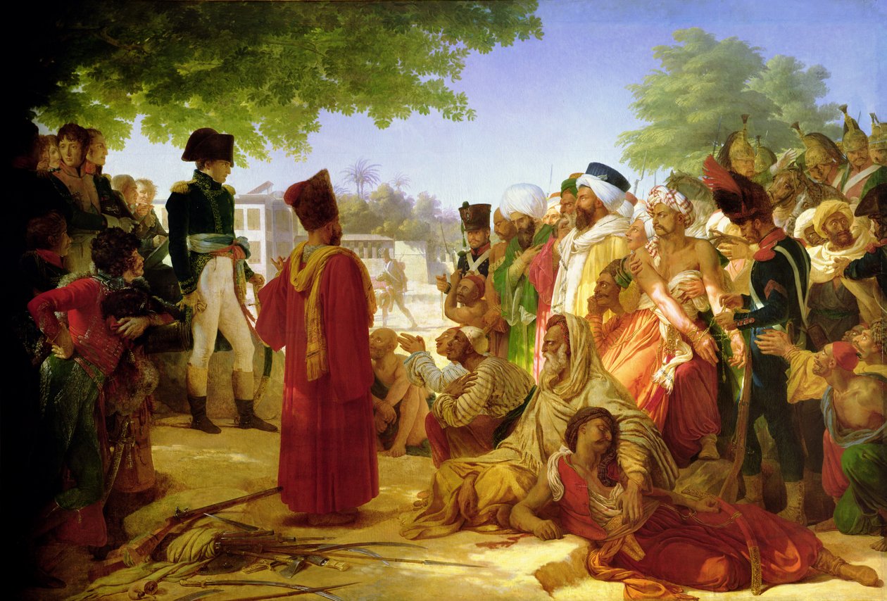 Napoleon Bonaparte (1769-1821) Przebaczenie buntownikom w Kairze, 23 października 1798, 1806-08 autorstwa Baron Pierre Narcisse Guerin