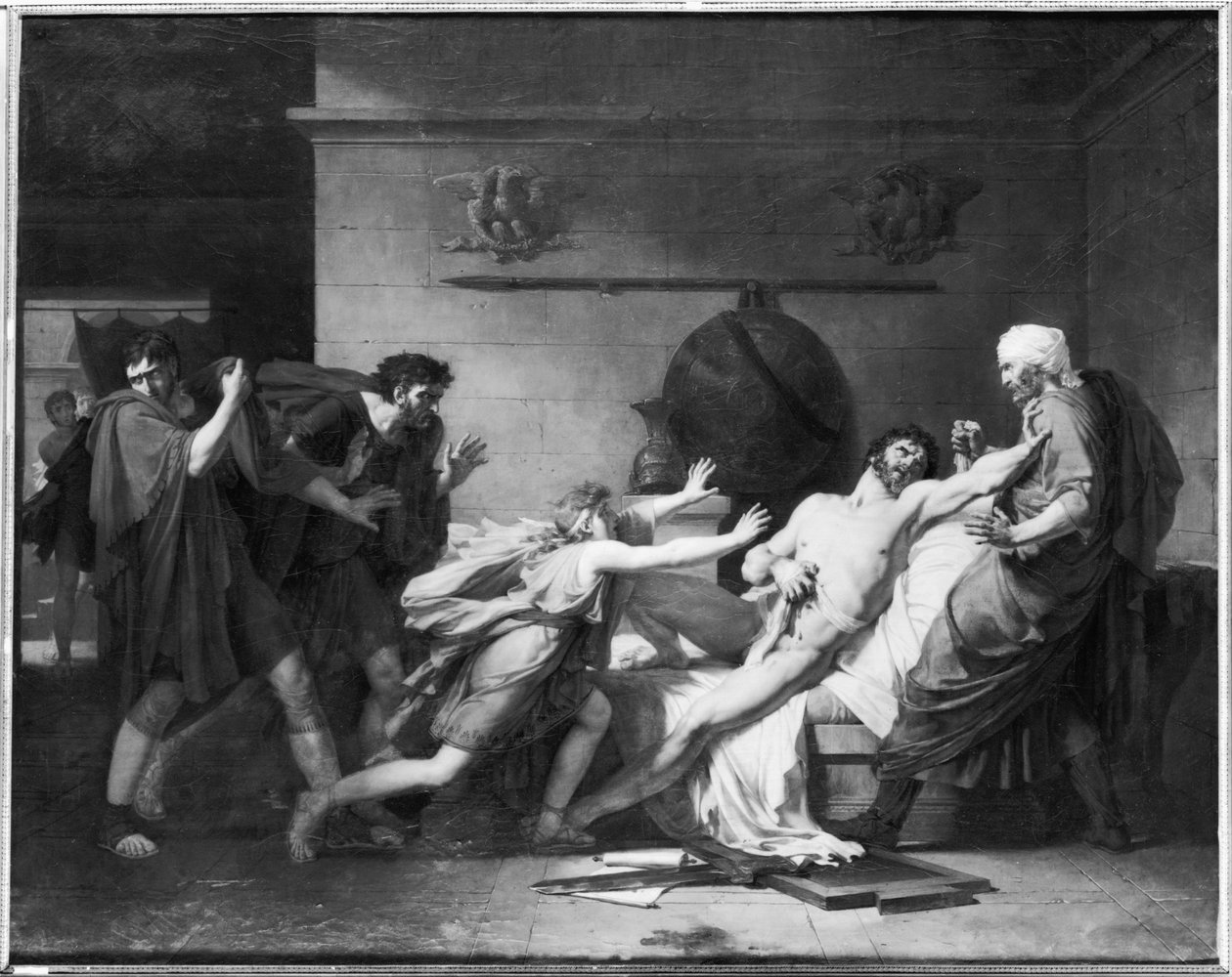 Śmierć Cato z Utica (95-46 pne) 1797 autorstwa Baron Pierre Narcisse Guerin