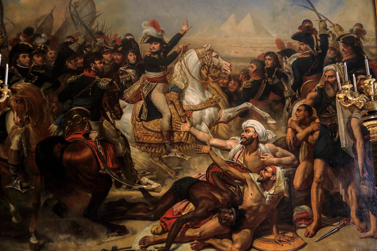 Bonaparte przemawiający ze swoją armią przed bitwą pod piramidami. 1810 (olej na płótnie) autorstwa Baron Antoine Jean Gros