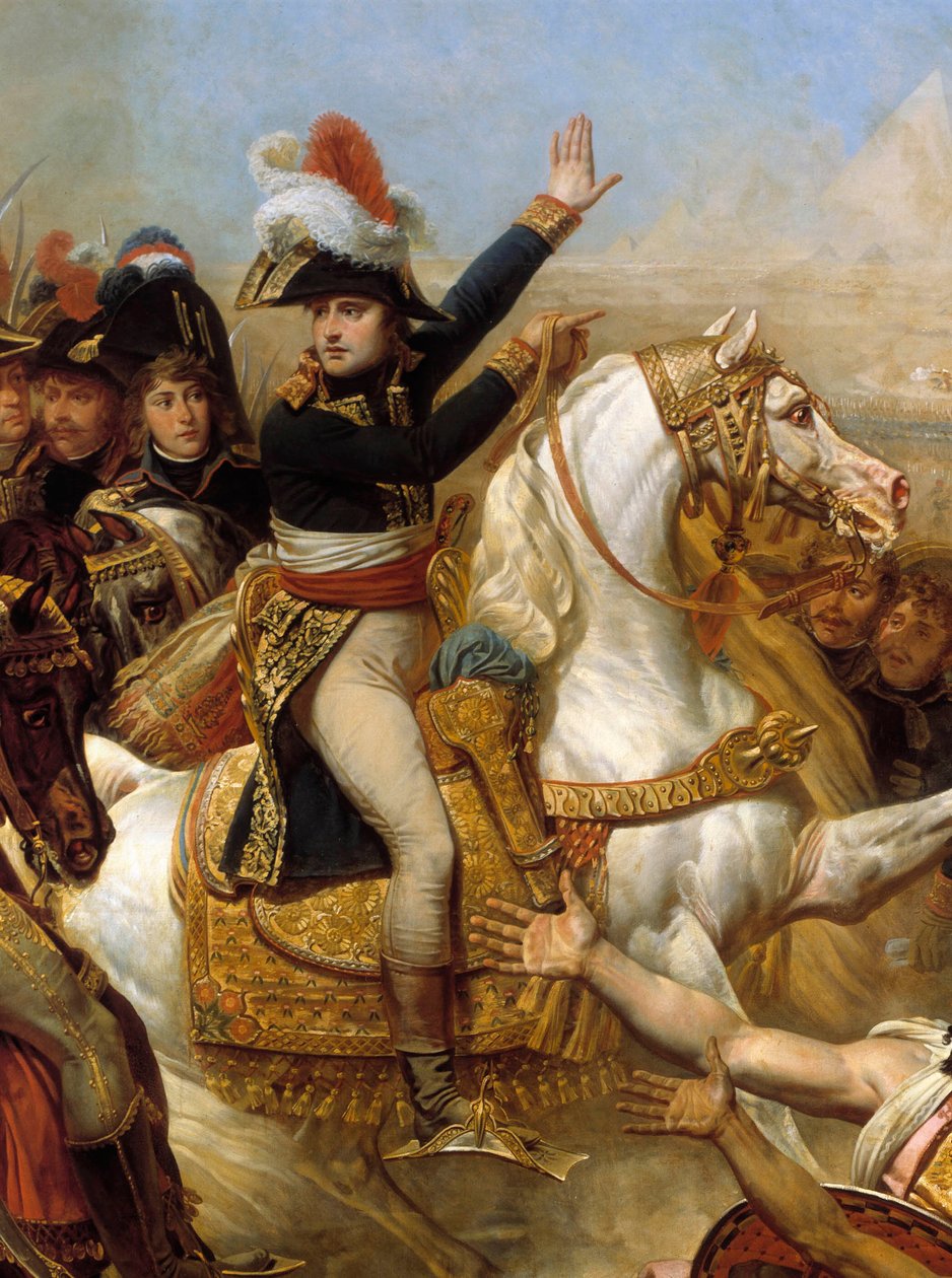 Kampania (wyprawa) egipska (1798-1801): „” Napoleon Bonaparte przemawiający do armii przed bitwą pod piramidami, 21 lipca autorstwa Baron Antoine Jean Gros