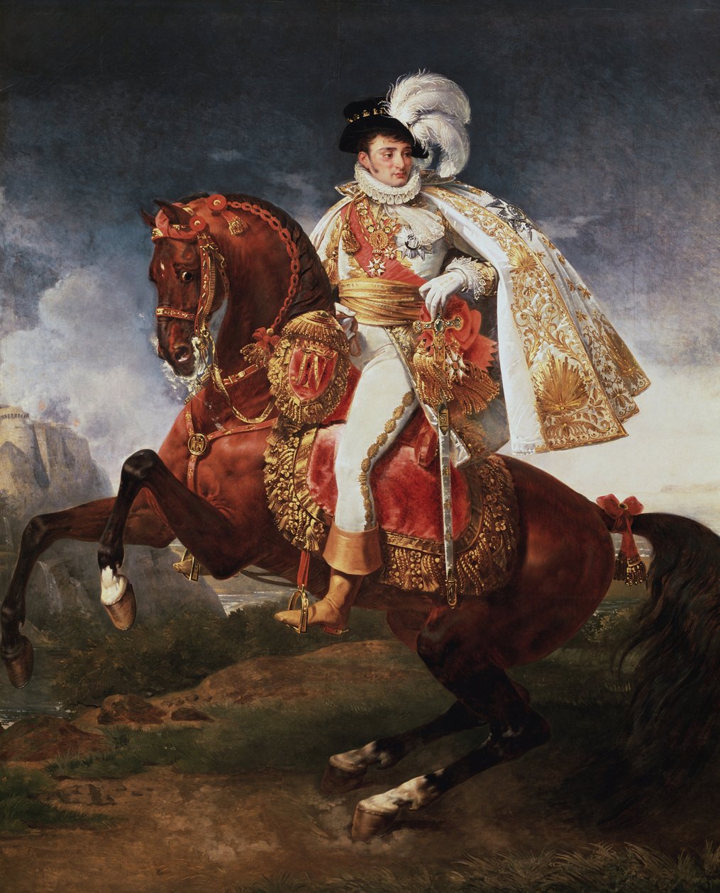 Portret konny Hieronima Bonaparte, króla Westfalii (olej na płótnie) autorstwa Baron Antoine Jean Gros