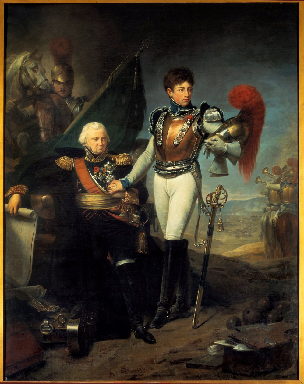 Portret Jeana Lariboisiere (1759-1812) i jego syna Honore w bitwie pod Moskwą autorstwa Baron Antoine Jean Gros