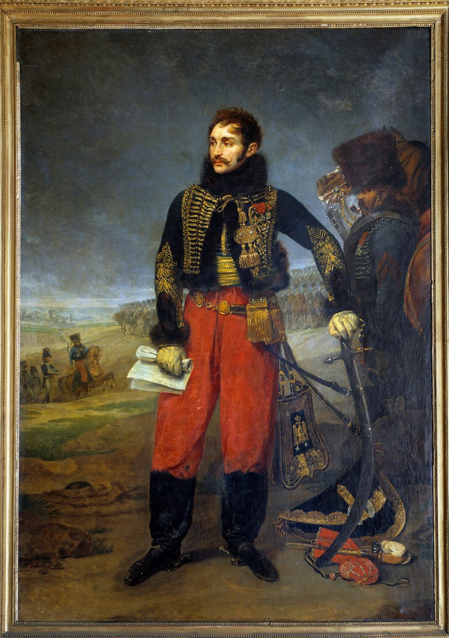 Kampania pruska: „Portret en pied du Comte de Lasalle, general de Division (1775-1809), otrzymanie kapitulacji garnizonu Szczecina (Szczecina) 30 października 1806 r.”” Obraz Antoine Jean Gros (1771-1835) autorstwa Baron Antoine Jean Gros