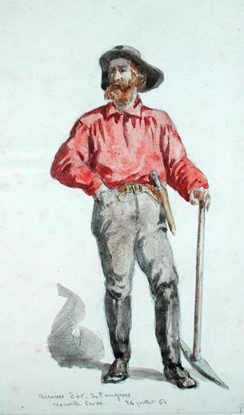 Portret poszukiwacza złota w Nowej Szkocji autorstwa Maurice Sand