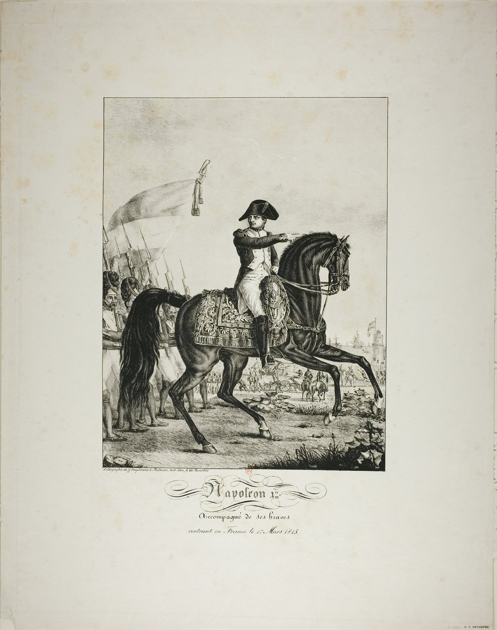 Napoleon w towarzystwie swoich Dobrych Ludzi wraca do Francji 1 marca 1815 r autorstwa Baron François Pascal Simon Gérard