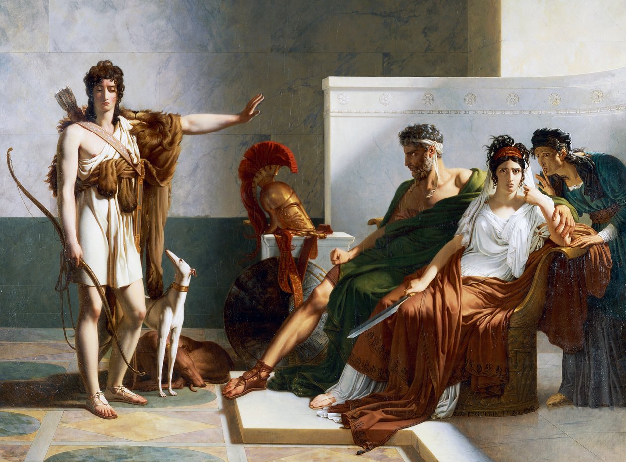 Hipolit odrzuca oskarżenia Fedry, Fedra i Hipolit autorstwa Baron Pierre Narcisse Guerin