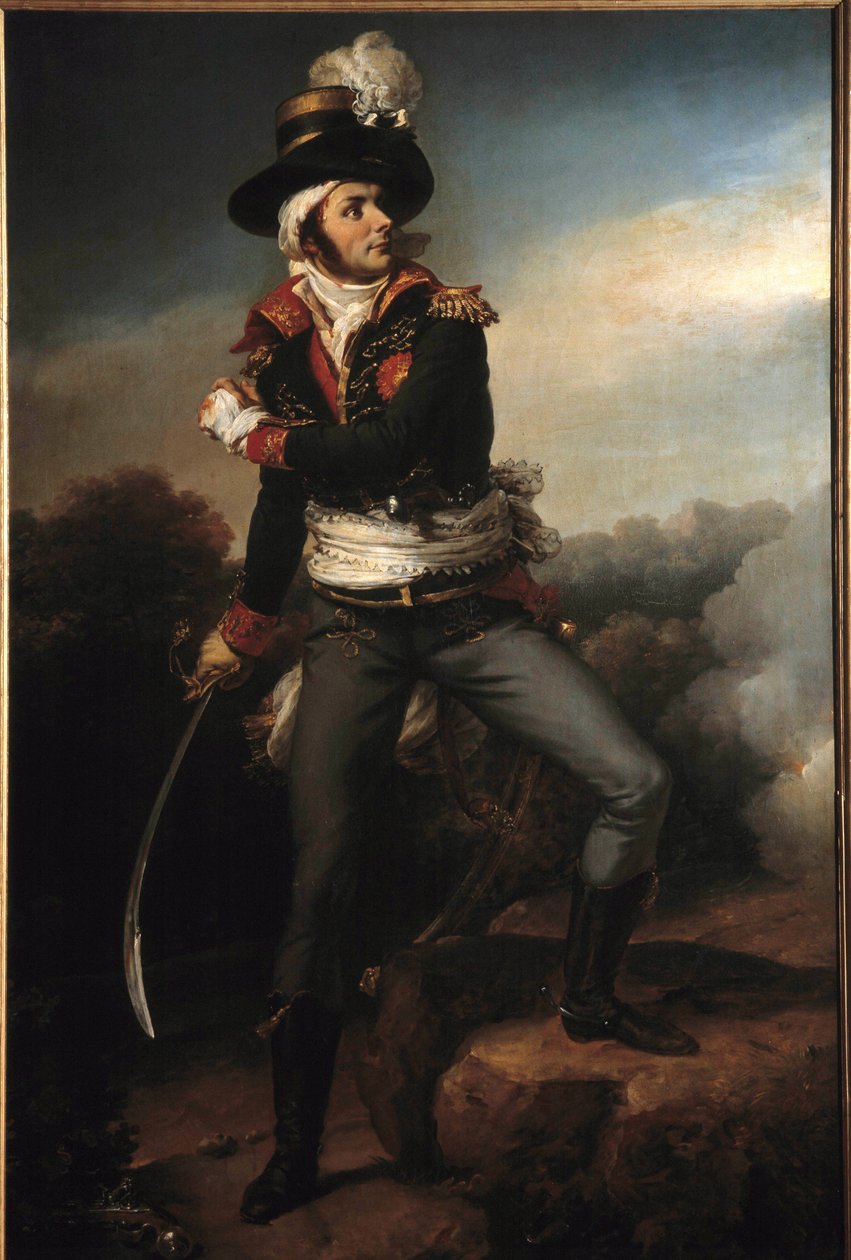 Portrait en pied de Francois Athanase (Francois-Athanase) Charette de la Contrie (1763-1796) generał en Chief des armys vendeennes Był jednym z przywódców ruchu kontrewolucyjnego, represjonowanego przez Konwencję i Armię Republikańską autorstwa Baron Pierre Narcisse Guerin