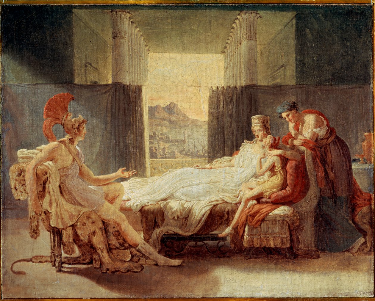Szkic do Eneasza opowiadającego Dido o nieszczęściach Troi, przed 1813 r. autorstwa Baron Pierre Narcisse Guerin