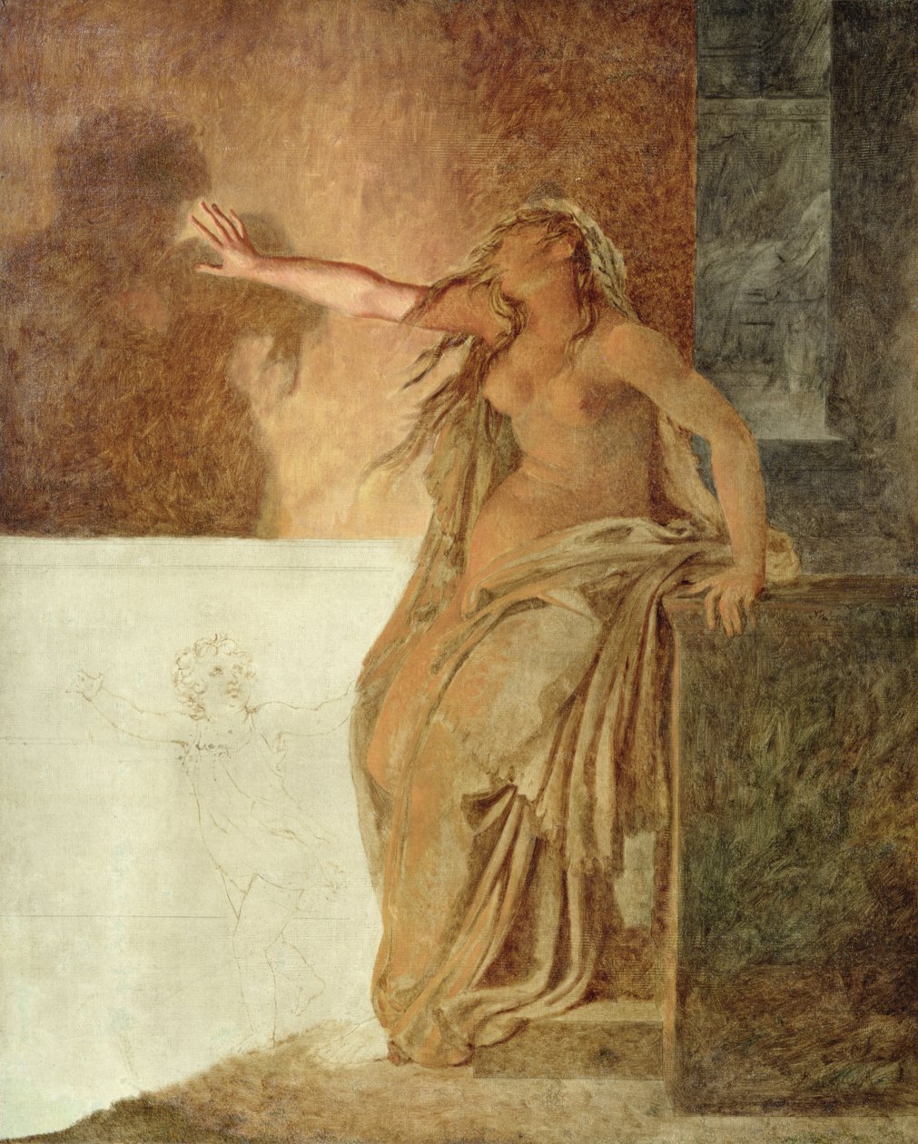 Smutek autorstwa Baron Pierre Narcisse Guerin