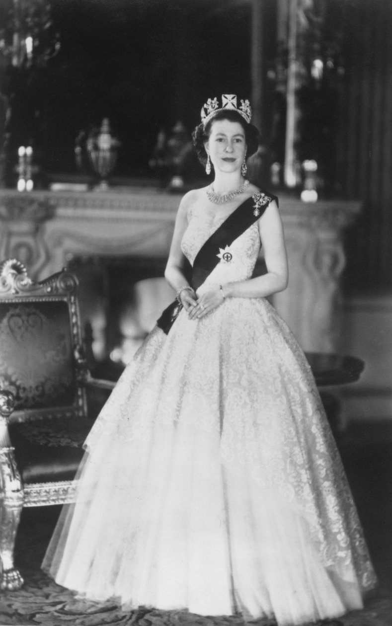 Królowa Elżbieta II w Pałacu Buckingham, 12 marca 1953 autorstwa Baron Sterling Henry Nahum