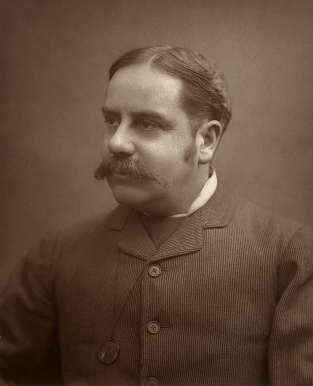 Alfred E Watson, brytyjski krytyk teatralny, 1886 autorstwa Barraud