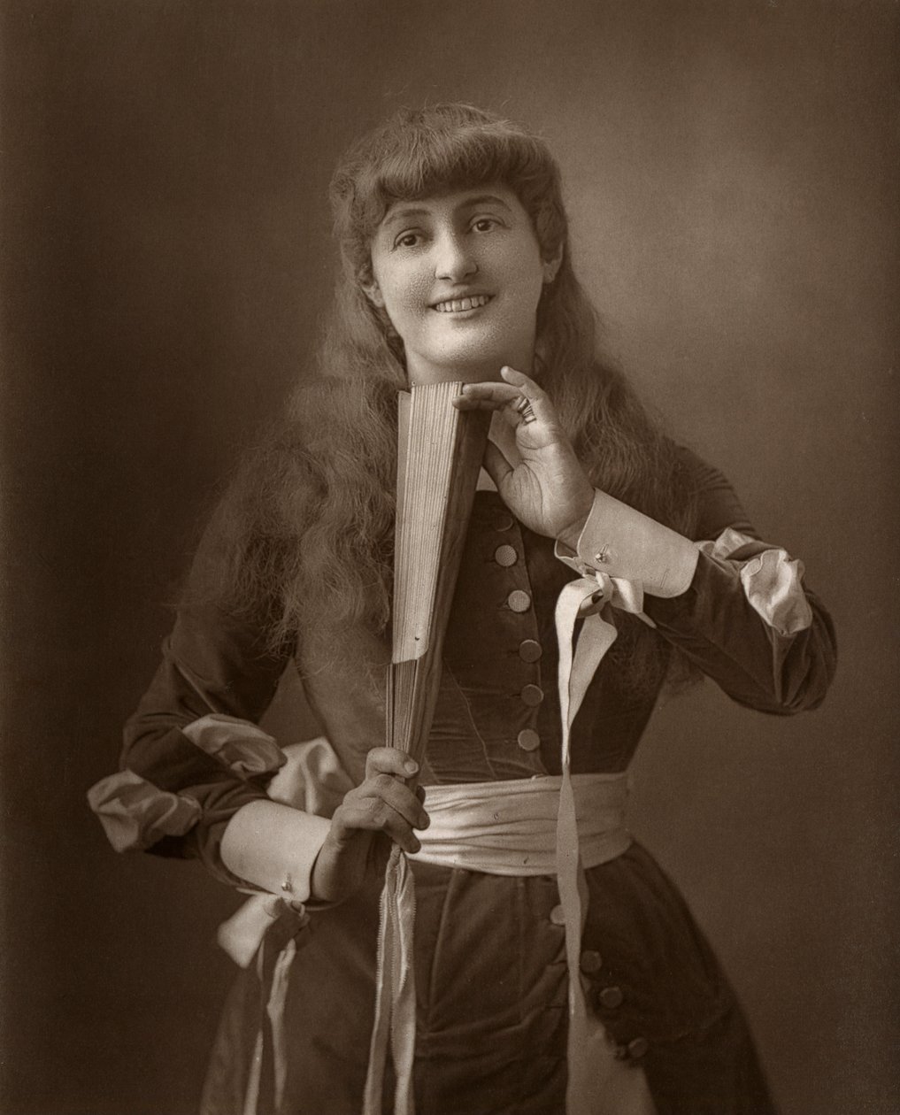 Brytyjska aktorka Alice Atherton w filmie Oliver Grumble, 1886 autorstwa Barraud