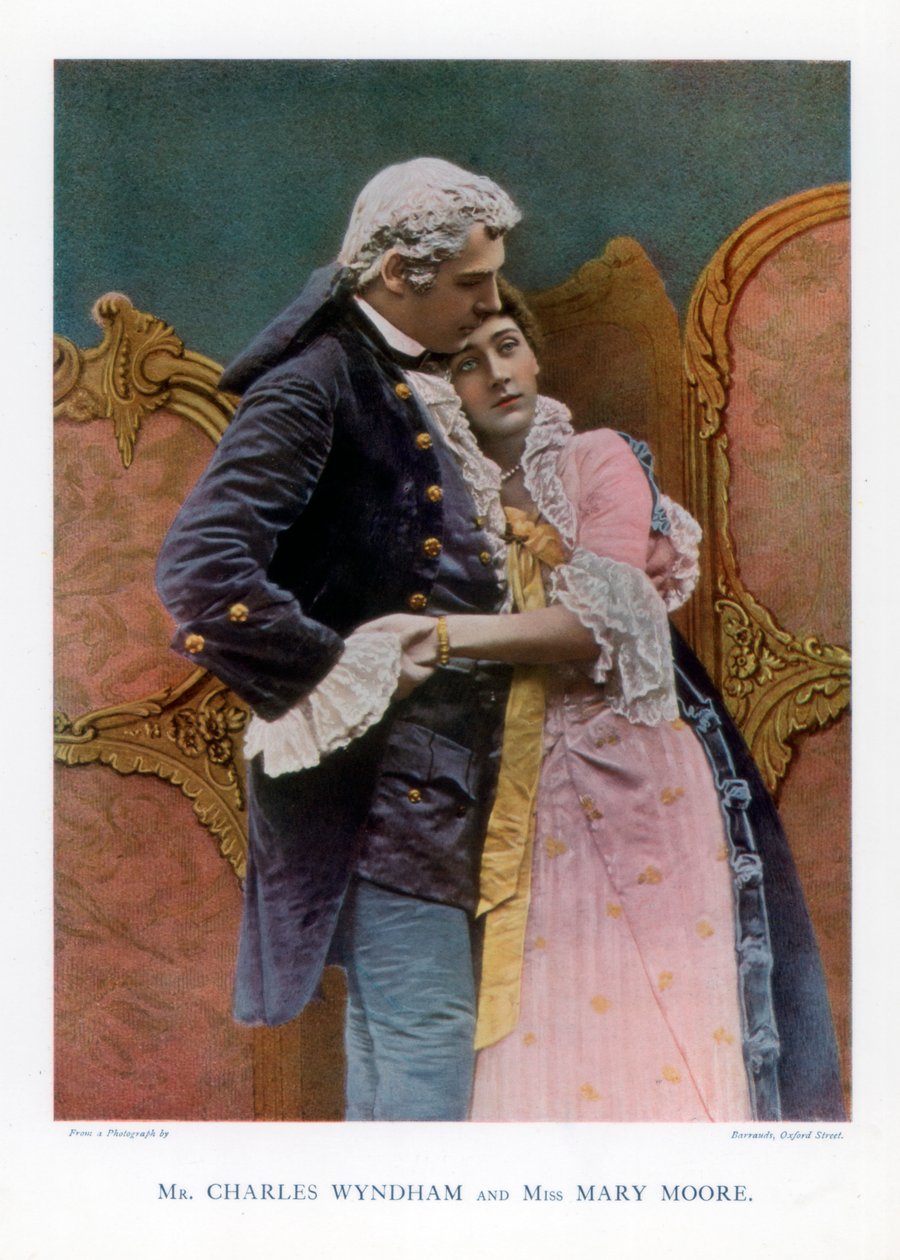 Charles Wyndham i Mary Moore, aktorzy angielscy, 1901. autorstwa Barraud