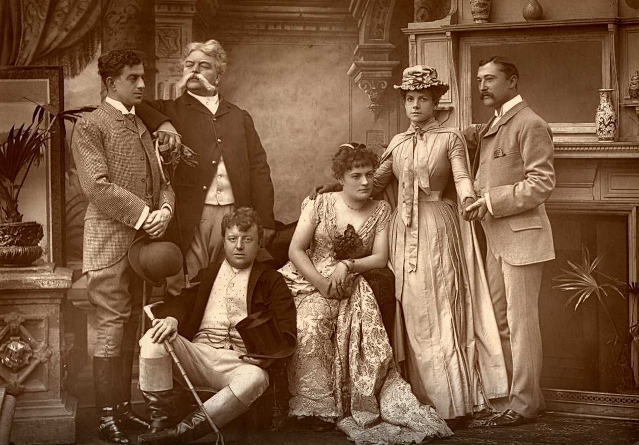 The Drury Lane Company w A Run of Luck, w Drury Lane Theatre, Londyn, 1886 autorstwa Barraud