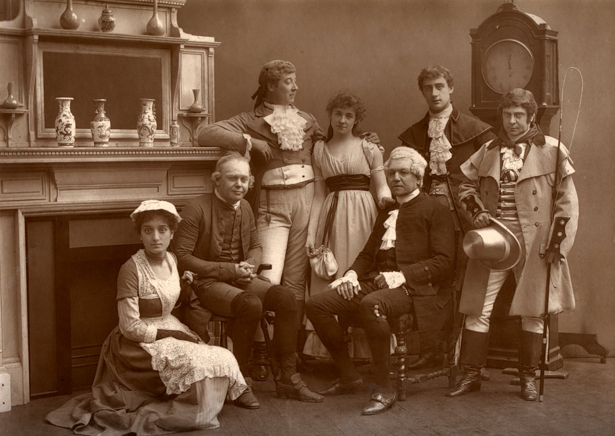 The Vaudeville Company w The Road to Ruin, w Teatrze Vaudeville, Londyn, 1886 autorstwa Barraud