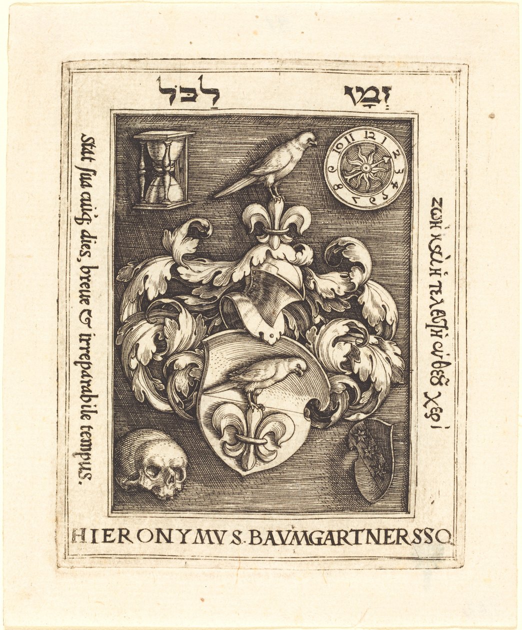 Ekslibris Hieronima Baumgartnera autorstwa Barthel Beham