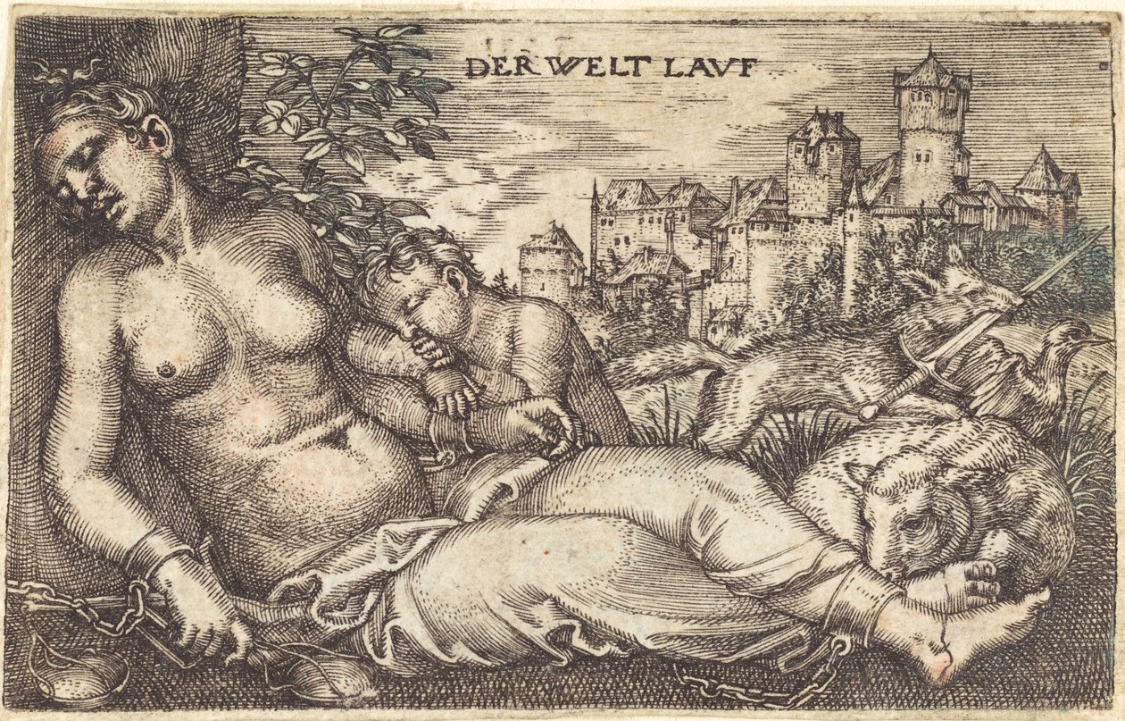 „Der Welt Lavf” (Śpiąca Sprawiedliwość) autorstwa Barthel Beham
