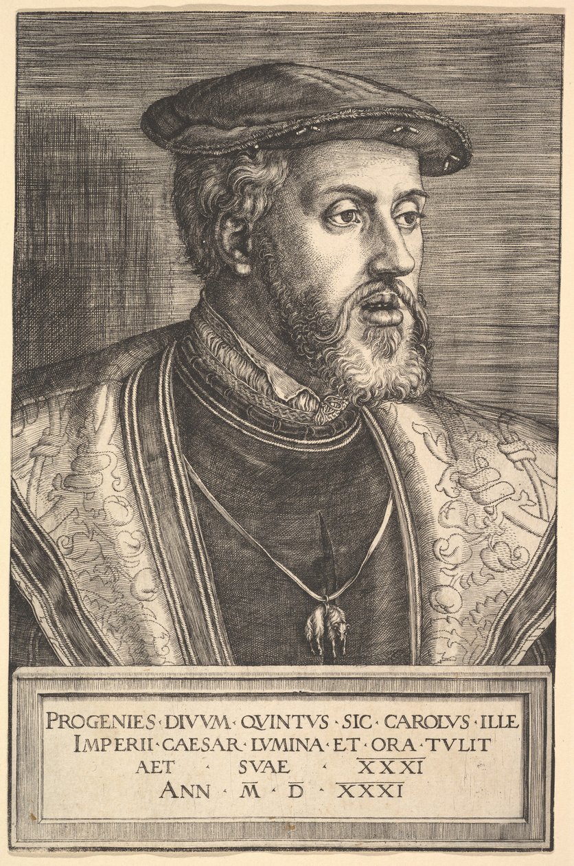 Cesarz Karol V, XVI wiek. autorstwa Barthel Beham