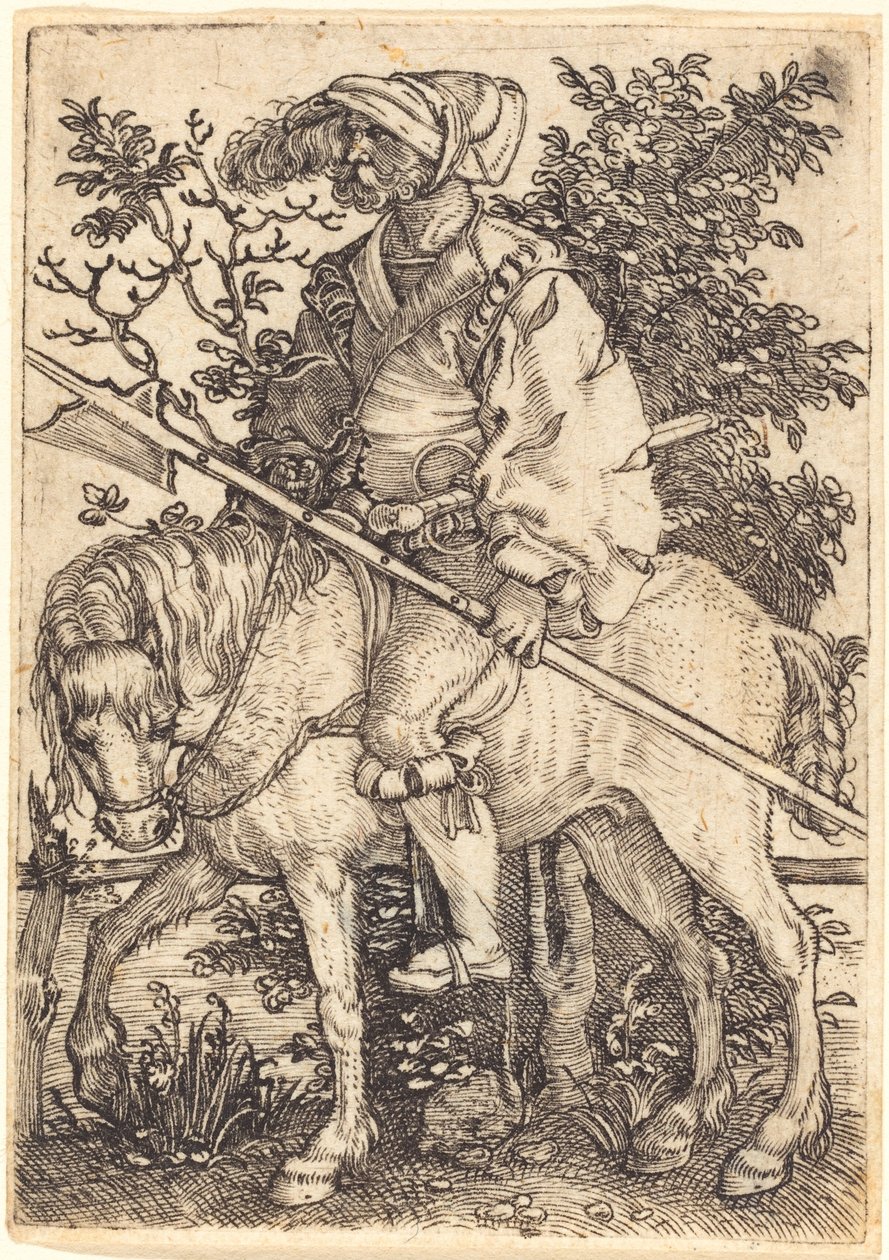 Halberdier na koniu autorstwa Barthel Beham
