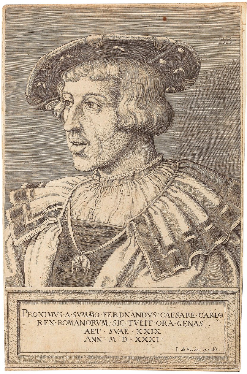 Portret cesarza Ferdynanda I 1503-1564, 1531. autorstwa Barthel Beham