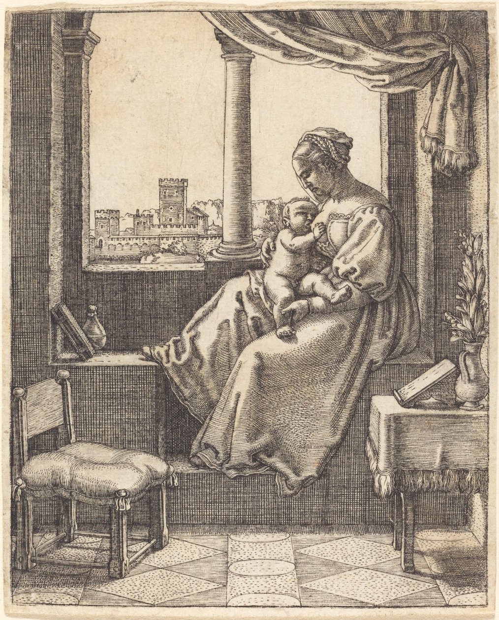 Dziewica przy oknie autorstwa Barthel Beham