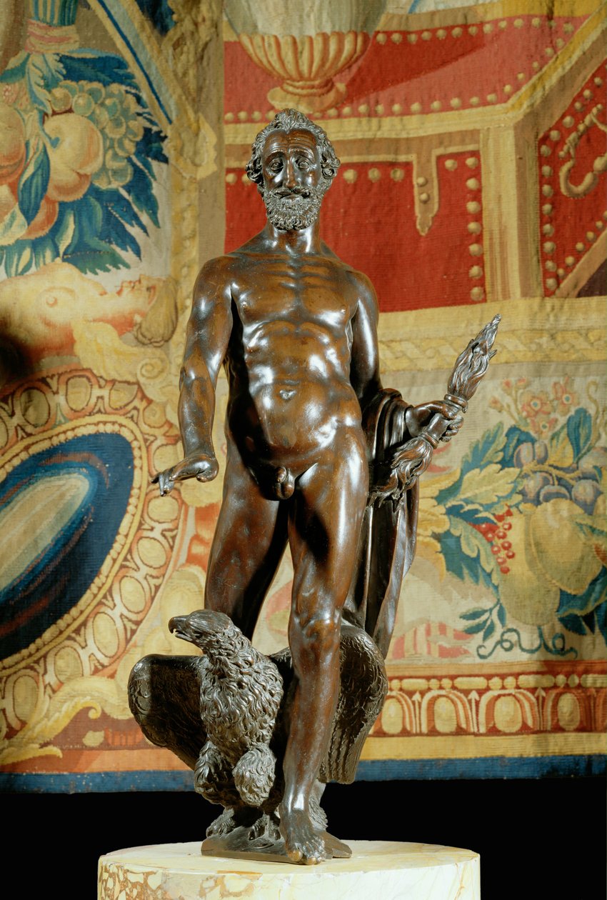 Francuski król Henryk IV jako Jowisz, brąz 1600-1610 ... autorstwa Barthelemy Prieur