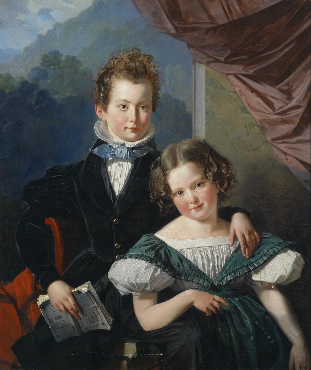 Portret dwojga dzieci z rodziny de Thier (zgodnie z tradycją) autorstwa Barthélemy Vieillevoye