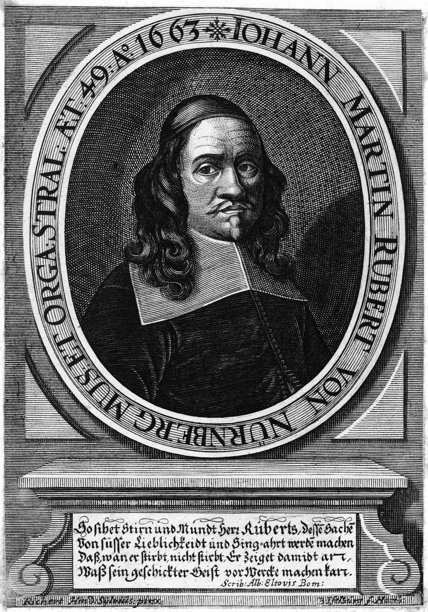 organista i kompozytor Johann Martin Rubert (ok. 1614-1677) autorstwa Bartholomé Iselburg