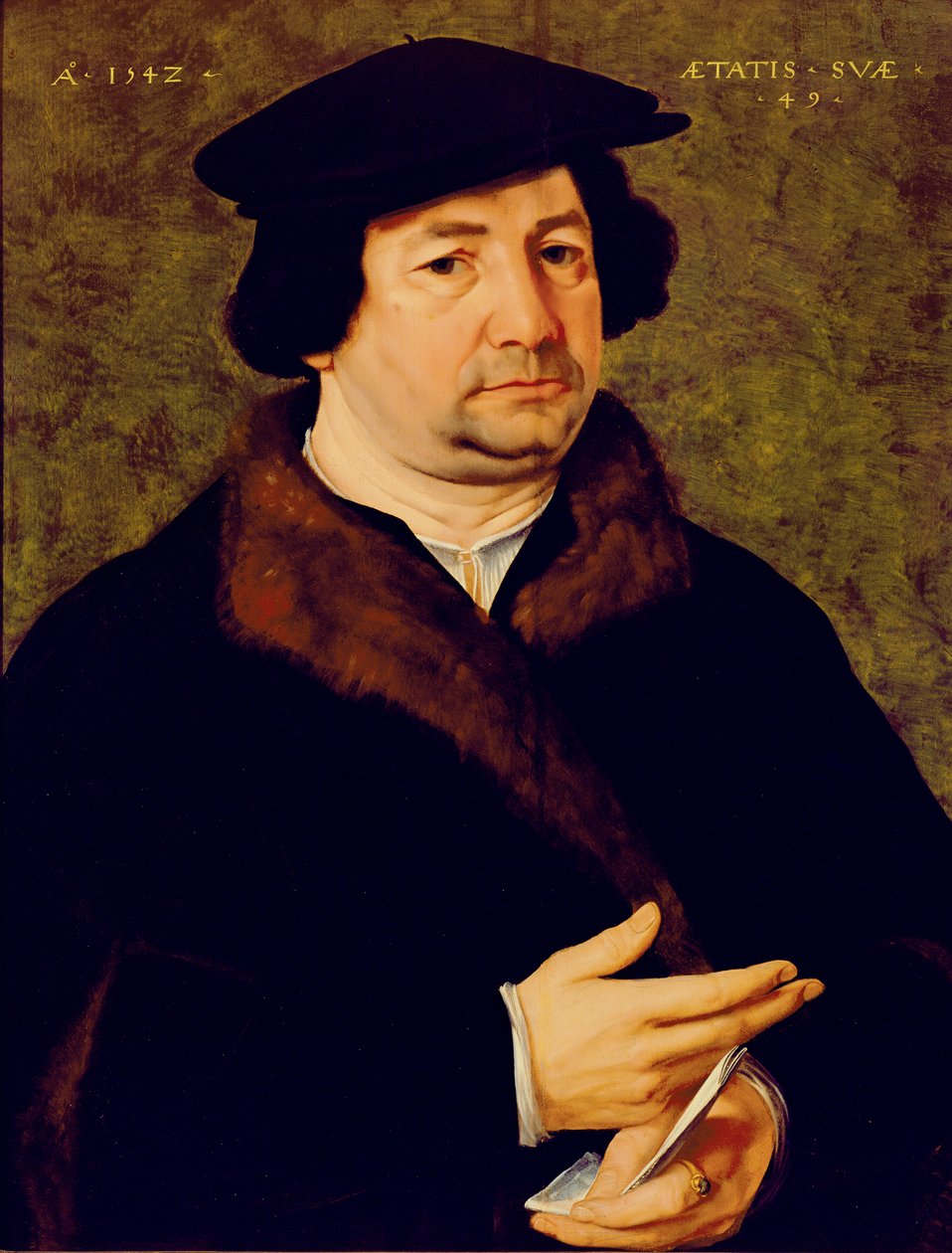 Portret mężczyzny w wieku 49 lat, 1542 autorstwa Bartholomaeus Bruyn