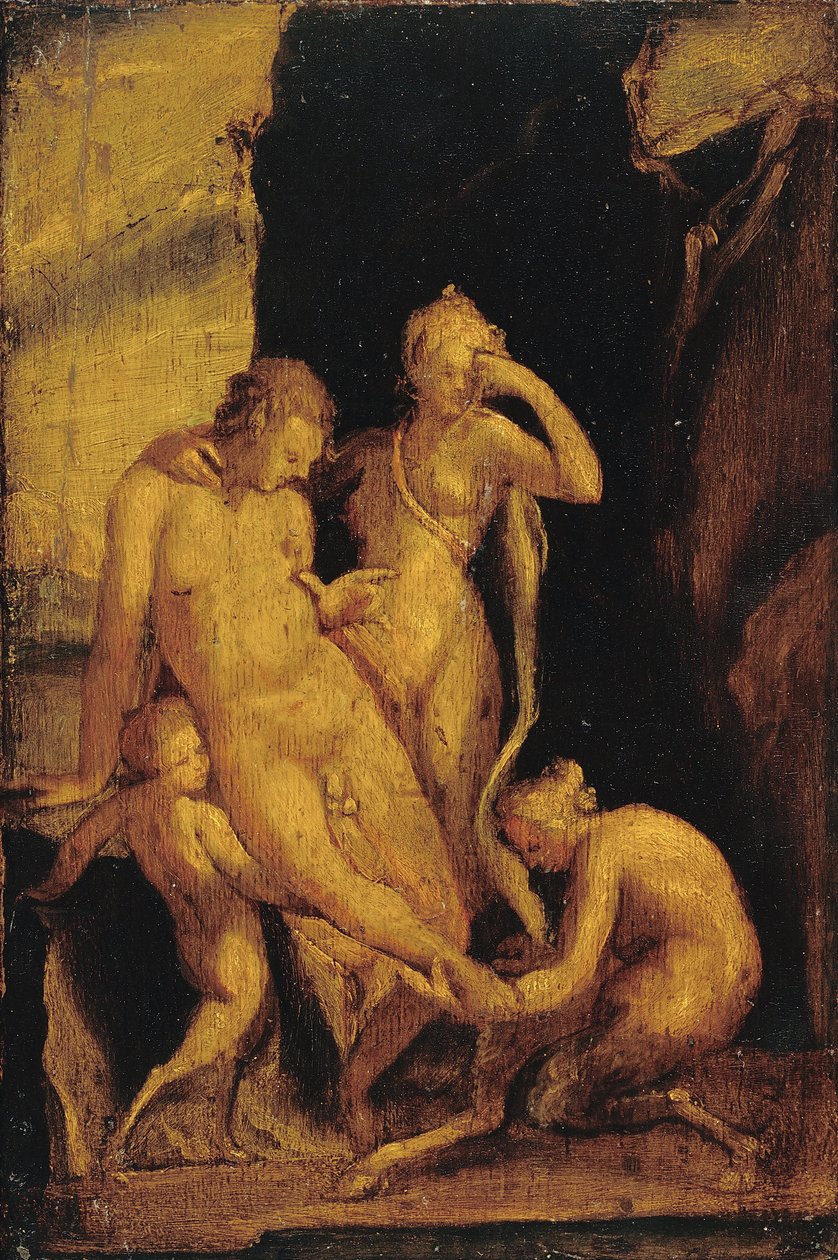 Faun z ranną stopą autorstwa Bartholomaeus Spranger