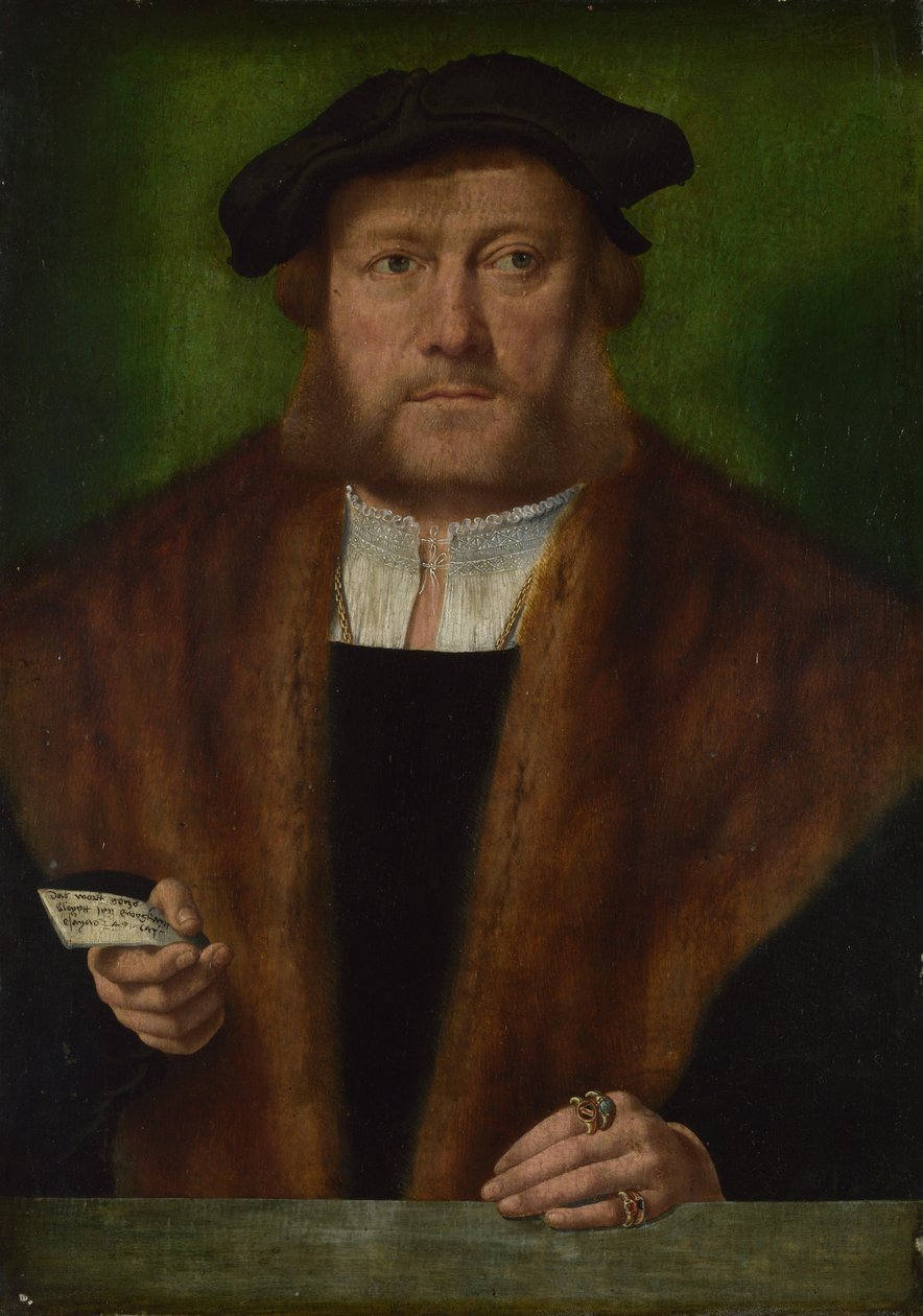 Mężczyzna, prawdopodobnie z rodziny Straussów autorstwa Bartholomaeus Bruyn the Elder
