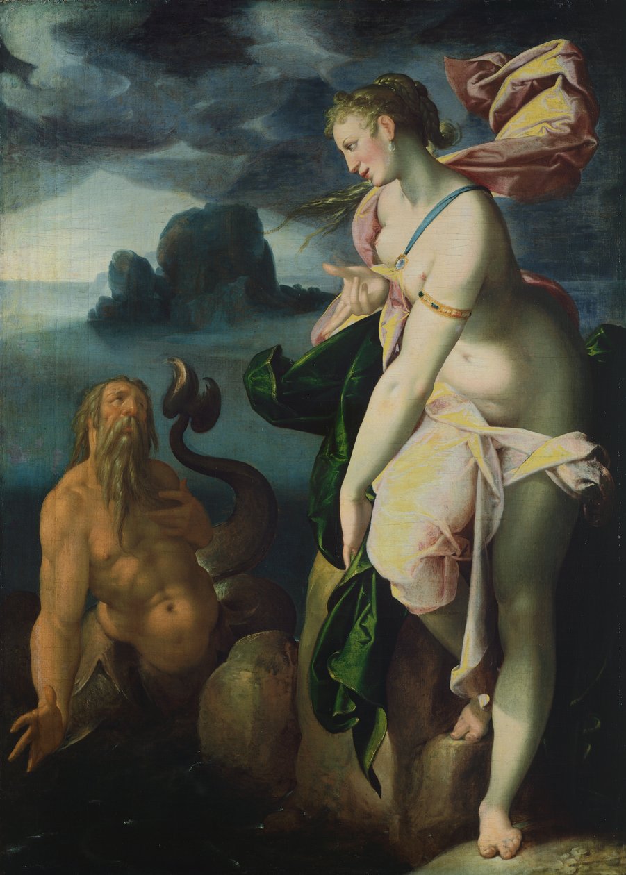 Glaukus i Scylla autorstwa Bartholomaeus Spranger