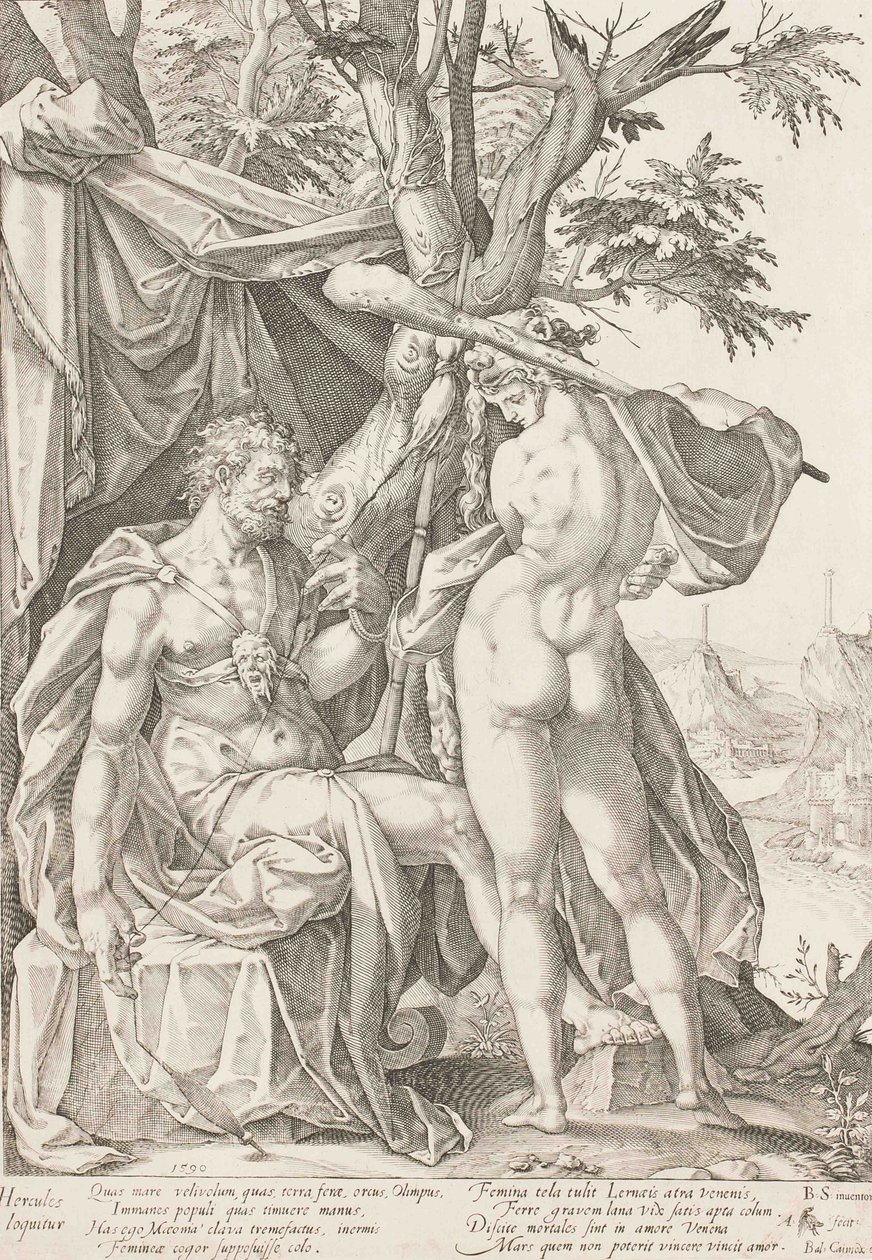 Herkules i Omphale, 1590 autorstwa Bartholomaeus Spranger