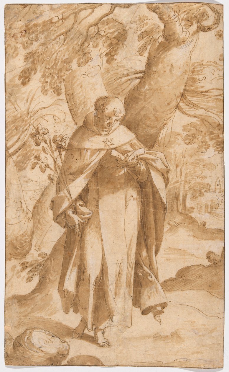 Św. Dominik Czytanie autorstwa Bartholomaeus Spranger