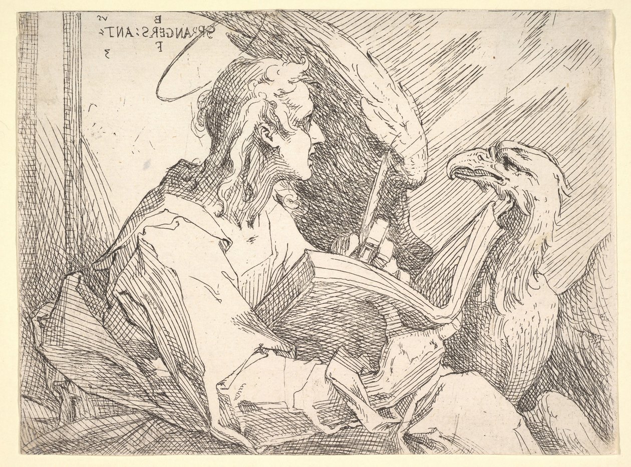 Św. Jan Ewangelista, ca. 1596. autorstwa Bartholomaeus Spranger