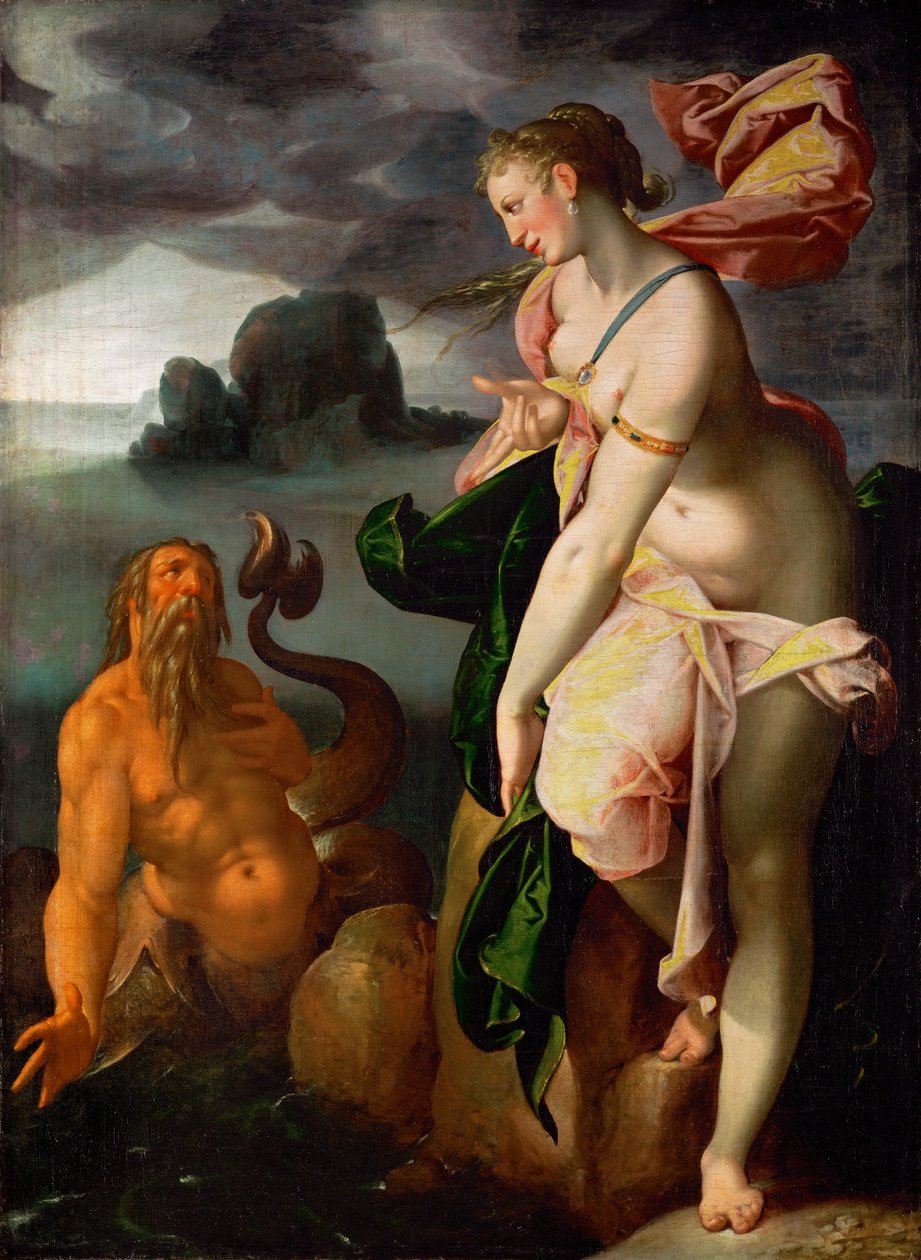 Scylla i Glaucus, ok. 1580-1582 autorstwa Bartholomaeus Spranger