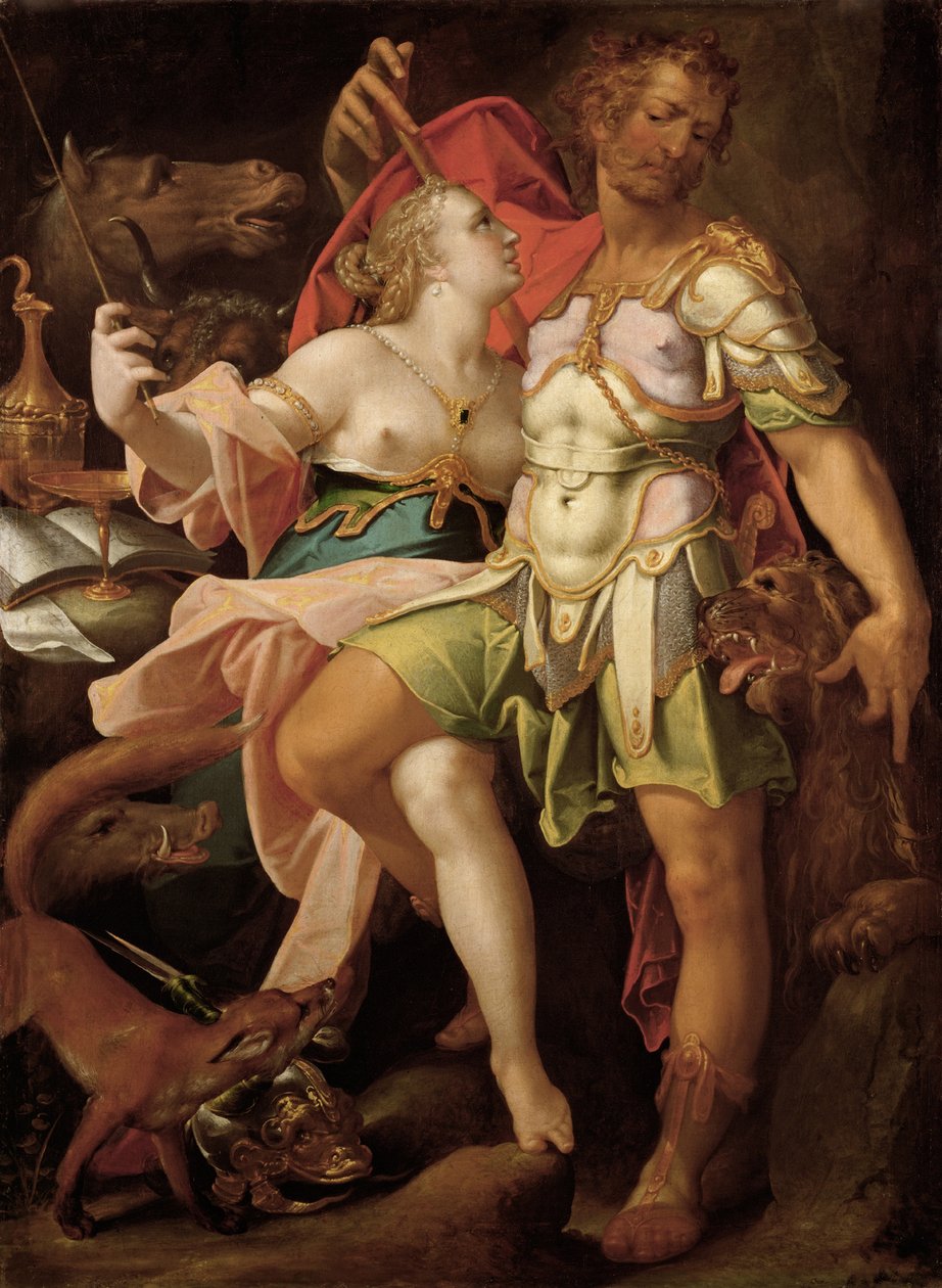 Ulisses i Kirke, ok. 1580-1585 autorstwa Bartholomaeus Spranger