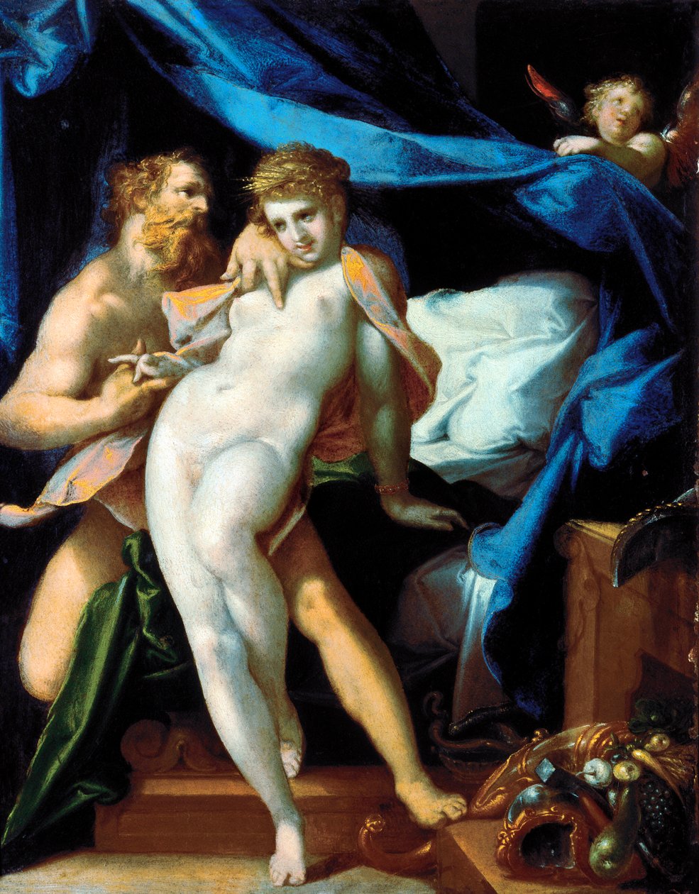 Wenus i Maia autorstwa Bartholomaeus Spranger