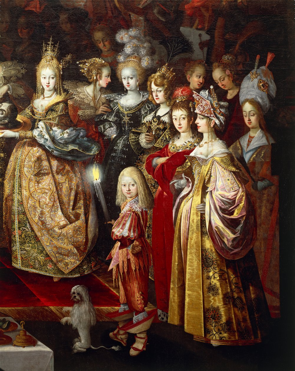 Ścięcie św. Jana Chrzciciela i Uczta Heroda, obraz Bartholomeus Strobel Younger (1591-1660), detal, olej na płótnie, 280x952 cm, Polska autorstwa Bartholomaus the Elder Strobl or Strobel