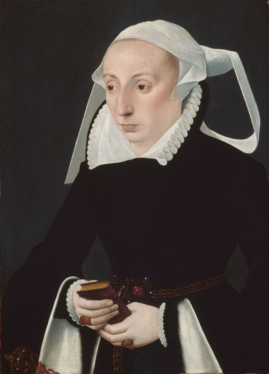 Portret kobiety z modlitewnikiem autorstwa Bartholomaus the Younger Bruyn