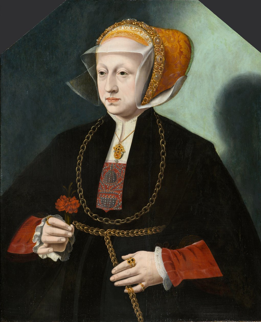 Portret żony Heinricha Crüdenera, ok. 1580-1590 (olej na desce) autorstwa Bartholomaus the Younger Bruyn